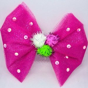 🎀 6” Handmade Tulle Hair Bow 🎀